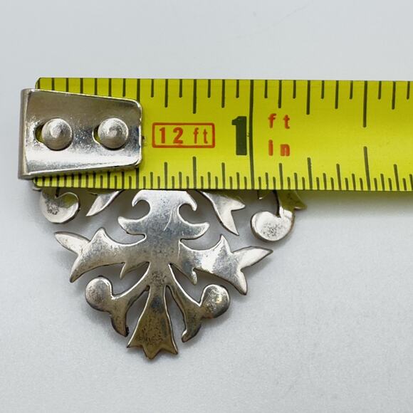 Vintage Cut Out Heart Pendant & Earrings Set Ster. Silver 925 Signed J. Rogers - Picture 9 of 13